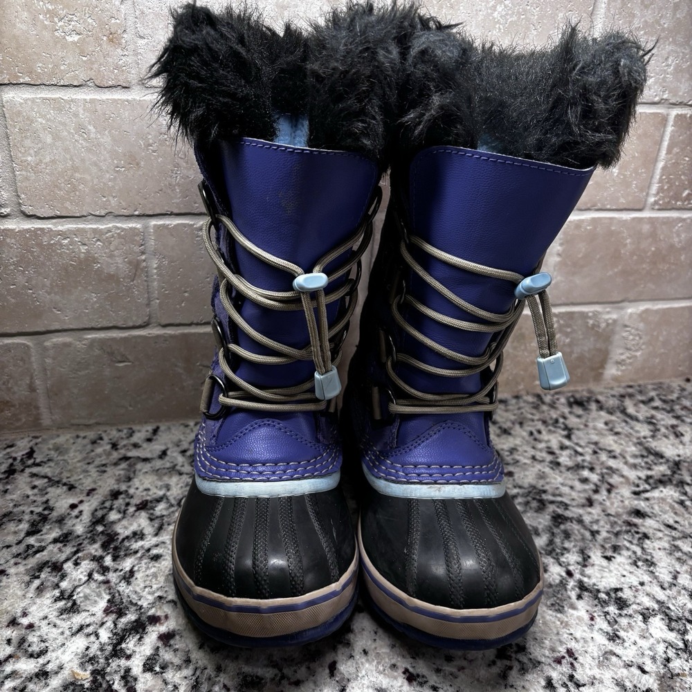 Sorel Joan Of Artic Purple Suede Snow Boots Girls Sz1